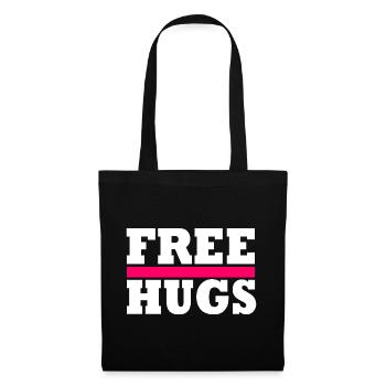 Free Hugs - Stoffbeutel - Schwarz - Vorne