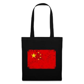 China Flag Vintage Asian Chinese Flag - Tote Bag - black - Front