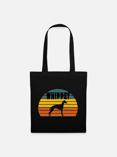 Whippet Silhouette' Cool Dog Whippet - Stoffbeutel - Schwarz