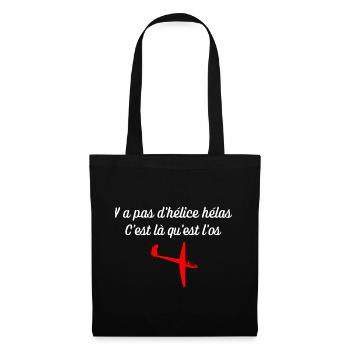 Y a pas d hélice hélas - Sac en tissu - noir - Devant