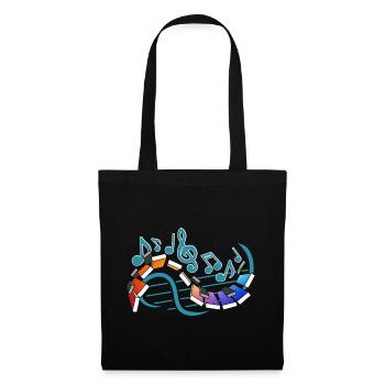 Piano Musical Notes Street Art - Tote Bag - black - Front