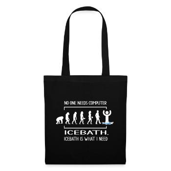 winterbader icebath eisloch evolution anbaden - Stoffbeutel - Schwarz - Vorne