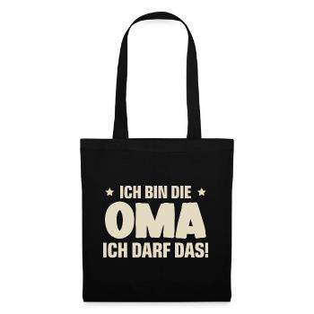 Oma - Stoffbeutel - Schwarz - Vorne
