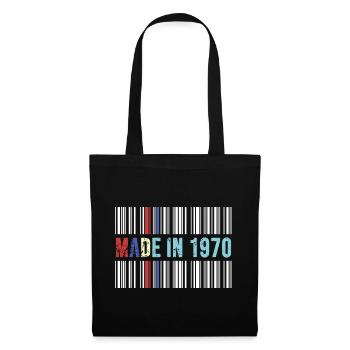 original 1970 anniversaire 52 ans anniversaire code-barres - Sac en tissu - noir - Devant