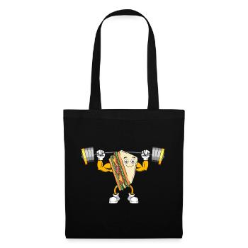 Musculation Sandwich Fitness Workout Gym - Sac en tissu - noir - Devant
