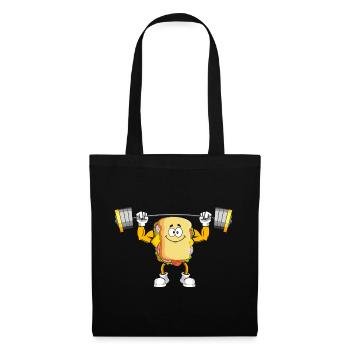 Musculation Sandwich Fitness Workout Gym - Sac en tissu - noir - Devant