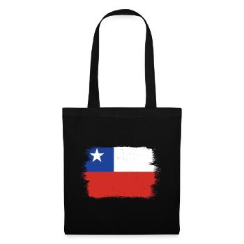 Chili Drapeau Amérique du Sud Drapeau Chili Vintage - Sac en tissu - noir - Devant