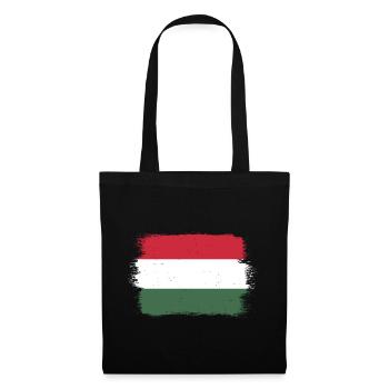 Ungarn Flagge Ungarische Fahne Balaton Hungary - Stoffbeutel - Schwarz - Vorne