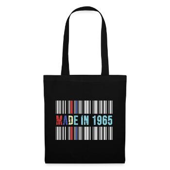 1965 birthday 57 years 57th anniversary retro barcode - Tote Bag - black - Front