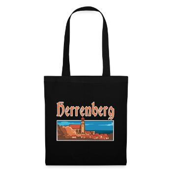 Herrenberg Stadt Altstadt Deutschland - Stoffbeutel - Schwarz - Vorne