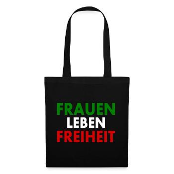 Frauen leben freiheit - Stoffbeutel - Schwarz - Vorne