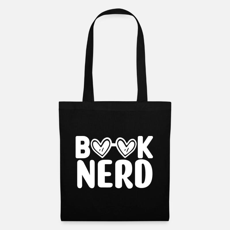 Book Nerd - Stoffbeutel - Schwarz