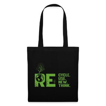 ReCycle ReUse ReNew ReThink - Tote Bag - black - Front