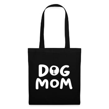 Dog Hund Mom Mutter Hundefan Tierliebe Gassi Fan - Stoffbeutel - Schwarz - Vorne