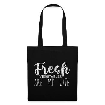 Les légumes frais, c’est ma vie 3 - Sac en tissu - noir - Devant