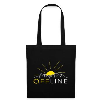 offline berge wandern trekking sport bergsport - Stoffbeutel - Schwarz - Vorne