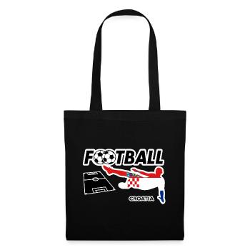 Fièvre du football Croatie - Sac en tissu - noir - Devant