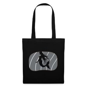 Créature mythique Mermaid Fin - Sac en tissu - noir - Devant