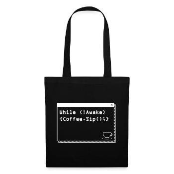 Programmers generate code from coffee - Tote Bag - black - Front