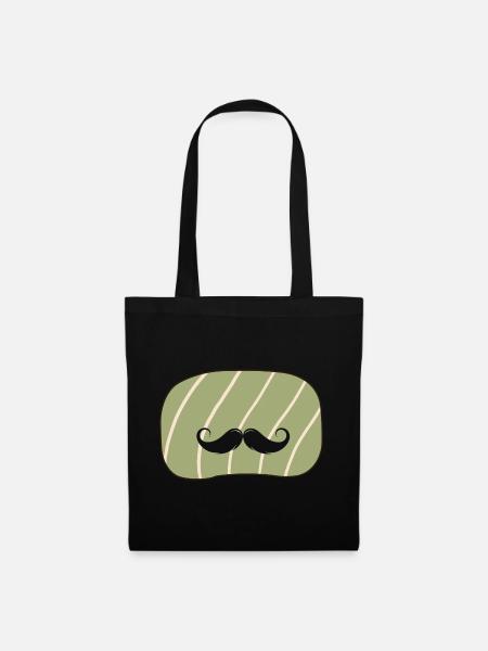 Schnurrbart Hipster - Stoffbeutel - Schwarz