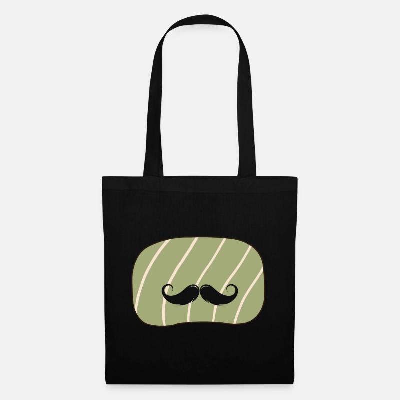 Schnurrbart Hipster - Stoffbeutel - Schwarz