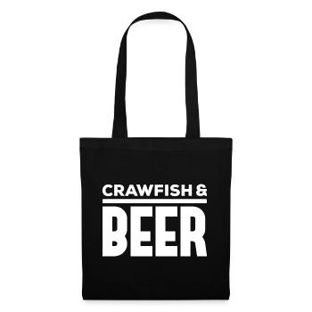 Crawfish & Beer – Maritimer Genussmoment - Stoffbeutel - Schwarz - Vorne