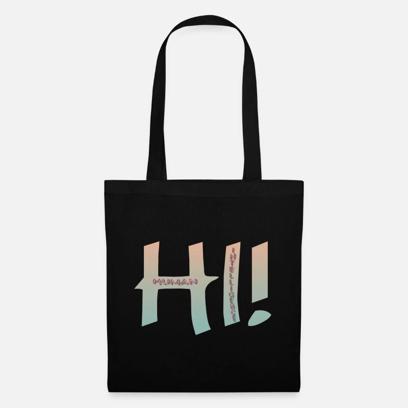HI HUMAN INTELLIGENCE - Tote Bag - black
