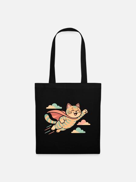 Super Katze Britisch Kurzhaar getigert Geschenk - Stoffbeutel - Schwarz