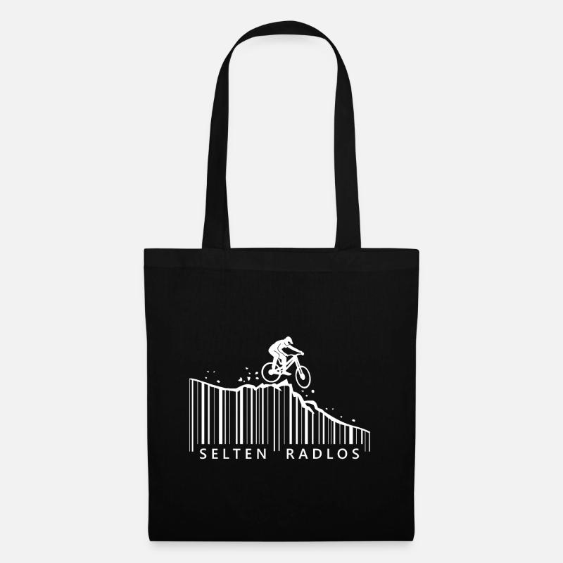 selten radlos barcode downhill fahrrad - Stoffbeutel - Schwarz