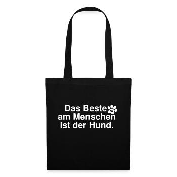 Dicton de chien - Sac en tissu - noir - Devant