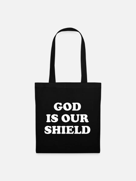 God Is Our Shield - Stoffbeutel - Schwarz