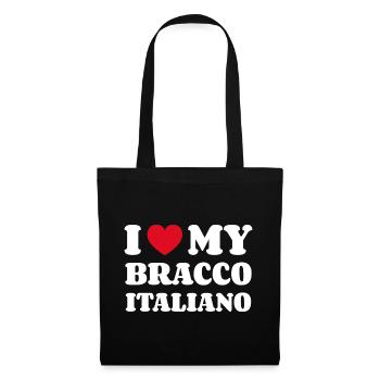 J'aime mon Bracco Italiano - Sac en tissu - noir - Devant