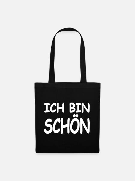 Schön - Stoffbeutel - Schwarz