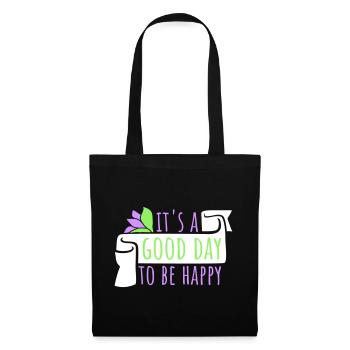 Good Day Be Happy Positive Motivation Happiness Saying - Tote Bag - black - Front