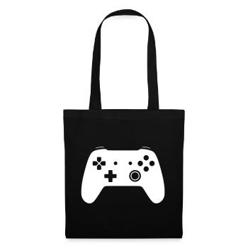 Modernes Gamepad Controller Zocken Vektor - Stoffbeutel - Schwarz - Vorne