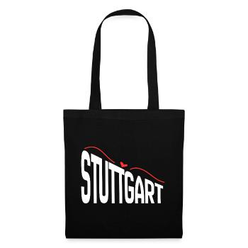 Stuttgart - Stoffbeutel - Schwarz - Vorne