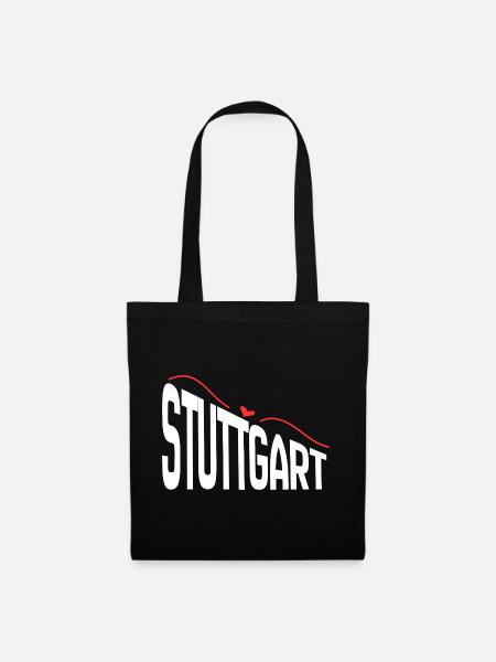 Stuttgart - Stoffbeutel - Schwarz
