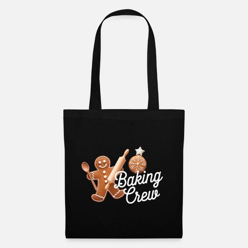 Baking Crew Lebkuchenmann Weihnachten backen - Stoffbeutel - Schwarz