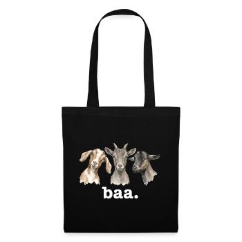 Chèvre bêlant, chèvre drôle, amant drôle, souplant - Sac en tissu - noir - Devant