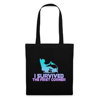 I Survived The First Corner - Tote Bag - black - Front