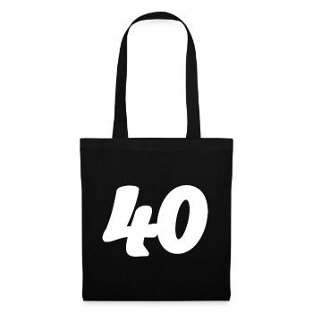 40. 40 YEARS. 40th ANNIVERSARY. 40 YEARS ANNIVERSARY. - Tote Bag - black - Front