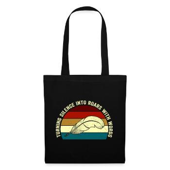 Roaring Words Feather Sunset - Tote Bag - black - Front