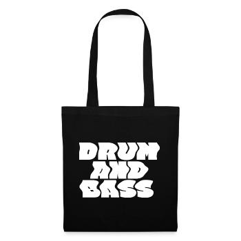 Drum and Bass fettes Logo-Design - Stoffbeutel - Schwarz - Vorne