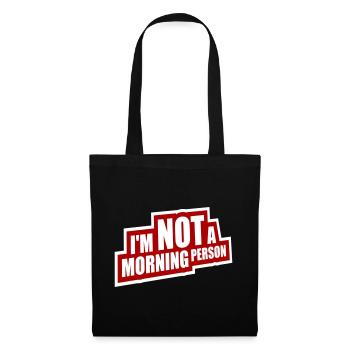 Je ne suis pas une personne du matin Lustig Müde Morgenmuffel - Sac en tissu - noir - Devant