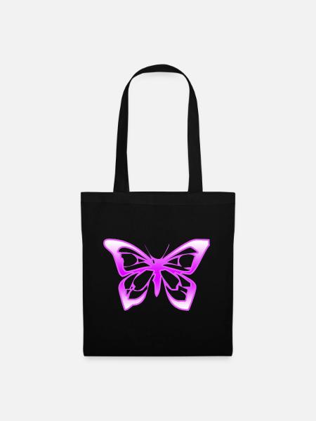 Schmetterling - Stoffbeutel - Schwarz