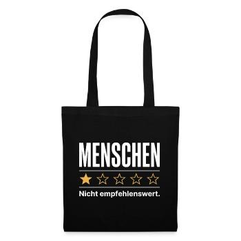 Menschen 1 stern bewertung i schlech nicht  - Stoffbeutel - Schwarz - Vorne
