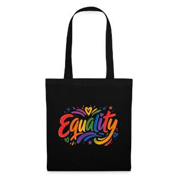 Equality Rainbow T-Shirt CSD Pride - Tote Bag - black - Front