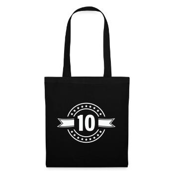 10_zahl- - Sac en tissu - noir - Devant