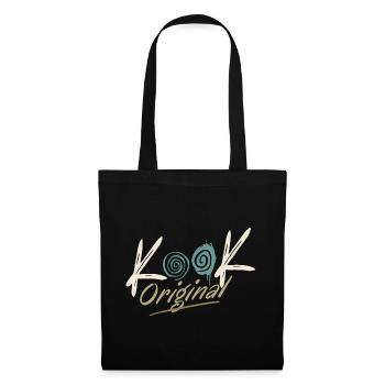 Kook Original Spirale Groovy Retro 70er  - Stoffbeutel - Schwarz - Vorne
