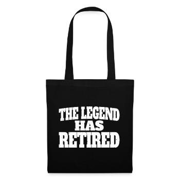 Die Legende hat ein Ruhestands-Rentner-Spaßgeschenk - Stoffbeutel - Schwarz - Vorne